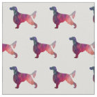 Gordon Setter Silhouette Tiled Fabric Black Lila