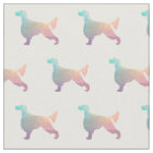 Gordon Setter Silhouette Tiled Fabric Black Pastel
