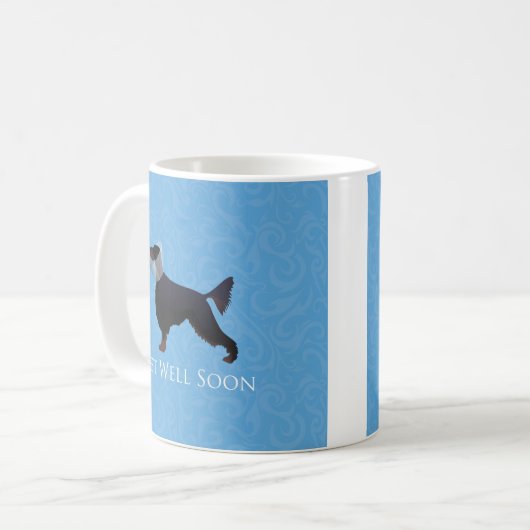 Gordon Setter Silhouette wird bald gut Kaffeetasse (Vorderseite Links)