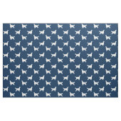 Gordon Setter Silhouetten Muster Blau und Weiß Stoff (Fat Quarter (45,7 x 55,9 cm))