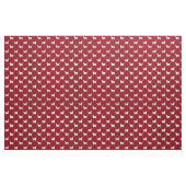 Gordon Setter Silhouetten Muster Rot und Weiß Stoff (Yard (91,4 cm))