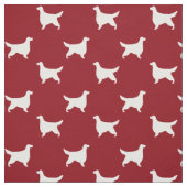 Gordon Setter Silhouetten Muster Rot und Weiß Stoff (Muster)