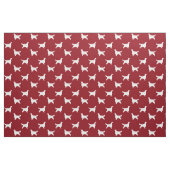 Gordon Setter Silhouetten Muster Rot und Weiß Stoff (Fat Quarter (45,7 x 55,9 cm))