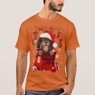 Gordon Setter Snow Ball Hund in Taschen Beutel Win T-Shirt