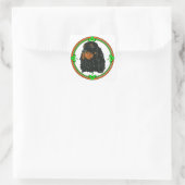 Gordon Setter St Patricks Quadratischer Aufkleber (Tasche)