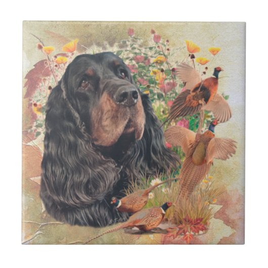 Gordon Setter Tapestry Kaffee Tasse Kopfkissenbev Fliese (Vorderseite)
