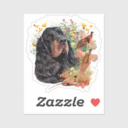 Gordon Setter Tapestry Poster Acryltripty Aufkleber (Blatt)