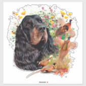 Gordon Setter Tapestry Poster Acryltripty Aufkleber (Blatt)