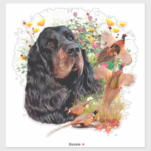 Gordon Setter Tapestry Poster Acryltripty Aufkleber (Blatt)