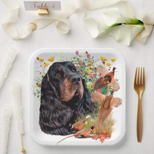 Gordon Setter Tapestry Poster Acryltripty Pappteller (Hochzeit)
