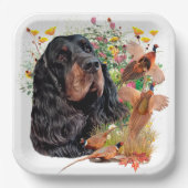 Gordon Setter Tapestry Poster Acryltripty Pappteller (Vorderseite)