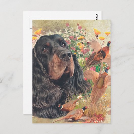 Gordon Setter Tapestry Poster Acryltripty Postkarte (Vorne/Hinten)