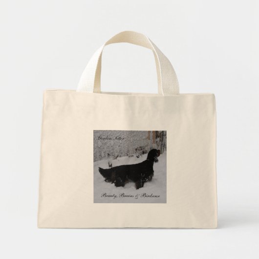 Gordon Setter Tote Bag Mini Stoffbeutel (Vorne)