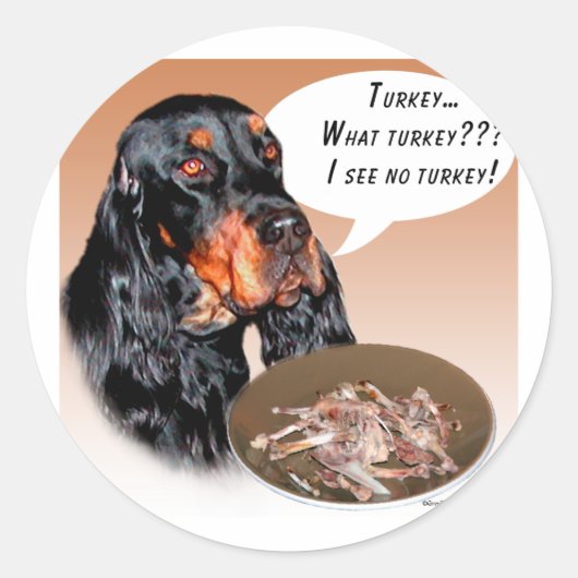 Gordon Setter Türkei Runder Aufkleber (Vorderseite)