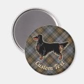 Gordon Setter über das Wetter Gordon Tartan Magnet (Vorderseite/Rückseite)