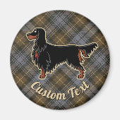 Gordon Setter über das Wetter Gordon Tartan Magnet (Vorne)