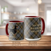 Gordon Setter über Wettergewitterter Gordon Tartan Tasse