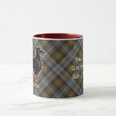 Gordon Setter über Wettergewitterter Gordon Tartan Tasse (Zentrum)