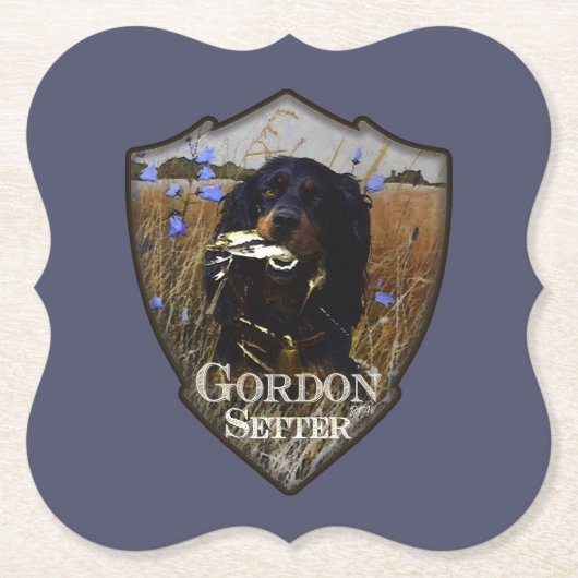 Gordon Setter Untersetzer (Vorderseite)