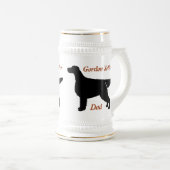 Gordon Setter Vater Keramik Stein Bierglas (VorderseiteRechts)