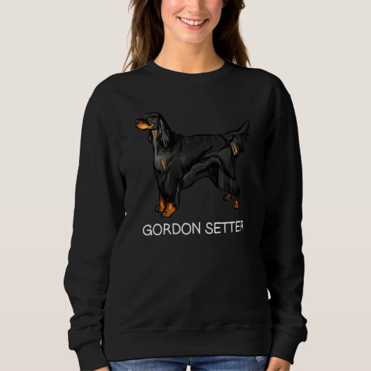 Gordon Setter Verrückter Hund Sweatshirt (Vorderseite)