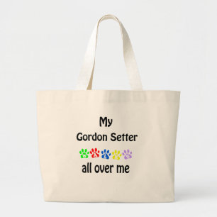 Gordon Setter Walks Design Jumbo Stoffbeutel