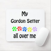 Gordon Setter Walks Design Mousepad (Mit Mouse)