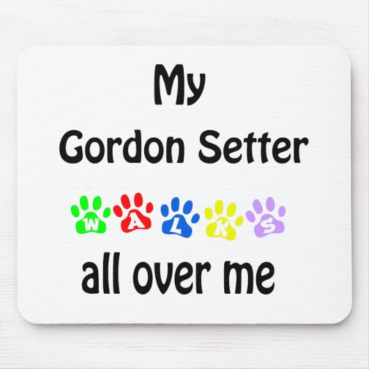 Gordon Setter Walks Design Mousepad (Vorne)