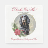 Gordon Setter Wedding Napkins mit Hund-Foto Serviette (Vorderseite)
