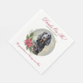 Gordon Setter Wedding Napkins mit Hund-Foto Serviette (Ecke)