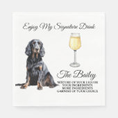 Gordon Setter Wedding Signature Drink Napkins Serviette (Vorderseite)