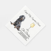 Gordon Setter Wedding Signature Drink Napkins Serviette (Ecke)