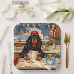 Gordon Setter Weihnachtsbäckerei: Festliches Weihn Pappteller