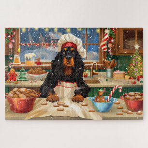 Gordon Setter Weihnachtsbäckerei: Festliches Weihn Puzzle