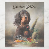 Gordon Setter Weinetikett (Einzelnes Label)