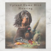 Gordon Setter Weinetikett (Einzelnes Label)