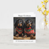 Gordon Setter Welpen in Weihnachtssüßen Karte (Gelbe Blume)