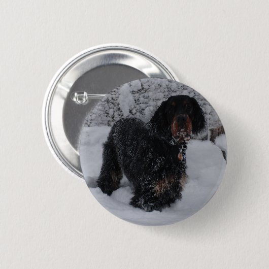 Gordon Setter Welppy Button (Vorne & Hinten)