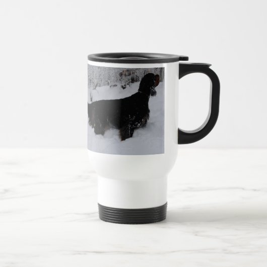 Gordon Setter White Travel Mug Reisebecher (Rechts)
