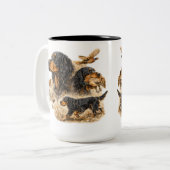 Gordon Setter Zweifarbige Tasse (Vorderseite Links)