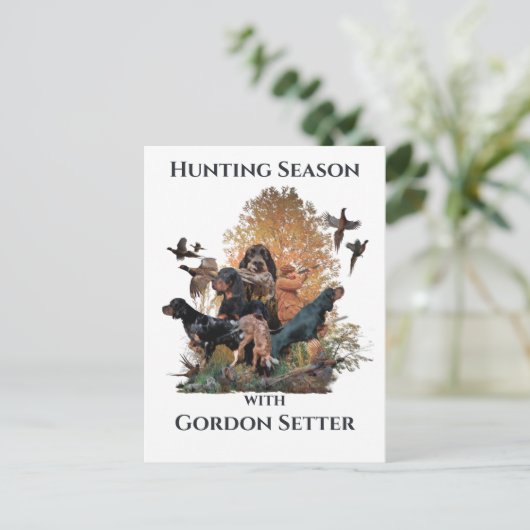 Gordon setters , Art Postkarte (Stehend Vorderseite)