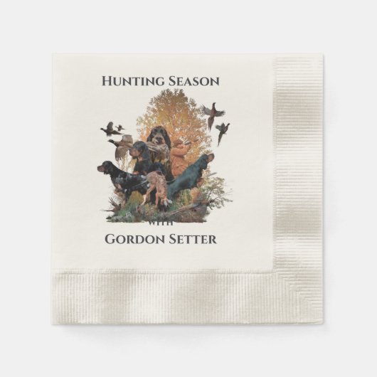 Gordon setters , Art Serviette (Vorderseite)