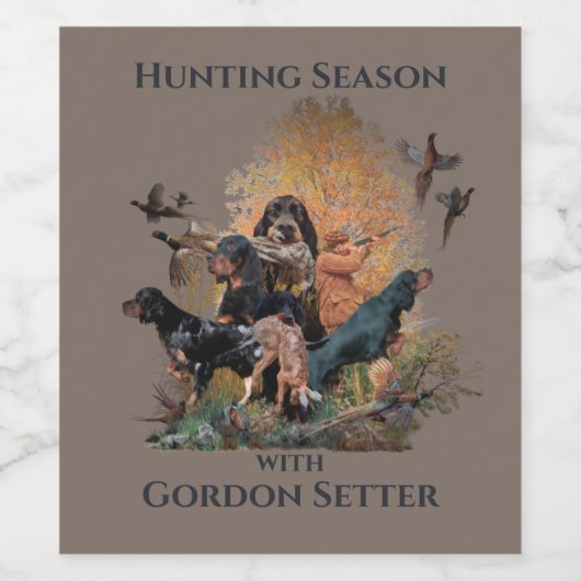 Gordon setters , Art Weinetikett (Einzelnes Label)