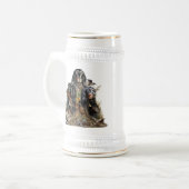 Gordon Setters , Vogelleidenschaft , Kunst Bierglas (Vorderseite Links)