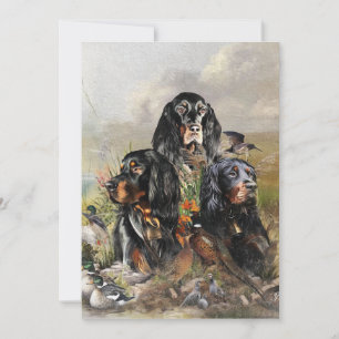 Gordon Setters , Vogelleidenschaft , Kunst Einladung