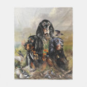 Gordon Setters , Vogelleidenschaft , Kunst Fleecedecke (Vorderseite)
