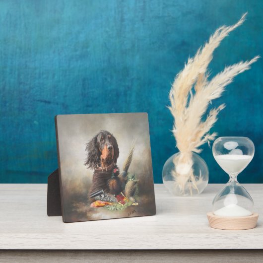 Gordon Setters , Vogelleidenschaft , Kunst Fotoplatte (InSitu)