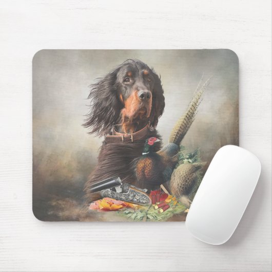 Gordon Setters , Vogelleidenschaft , Kunst Mousepad (Mit Mouse)