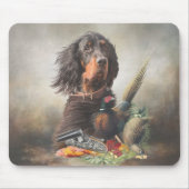 Gordon Setters , Vogelleidenschaft , Kunst Mousepad (Vorne)