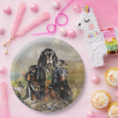 Gordon Setters , Vogelleidenschaft , Kunst Pappteller (Party)
